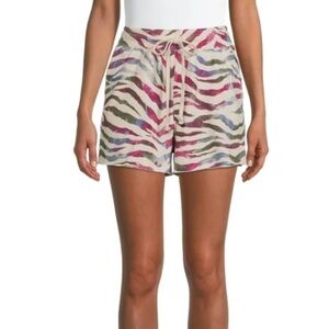 NWT Multicolor Animal Print Shorts Size L (12-14) Secret Treasures